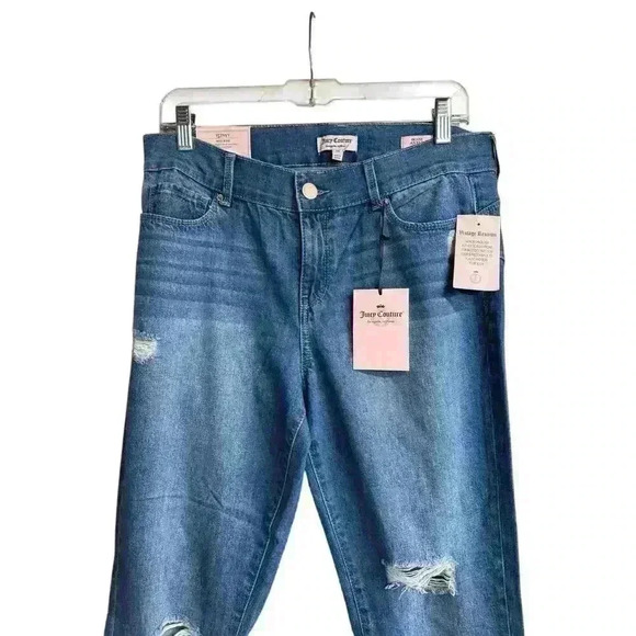 NEW WITH TAGS Juicy Couture Flaunt It Midrise Cuffed Skinny Ankle Jeans SIZE 10 - Picture 3 of 16
